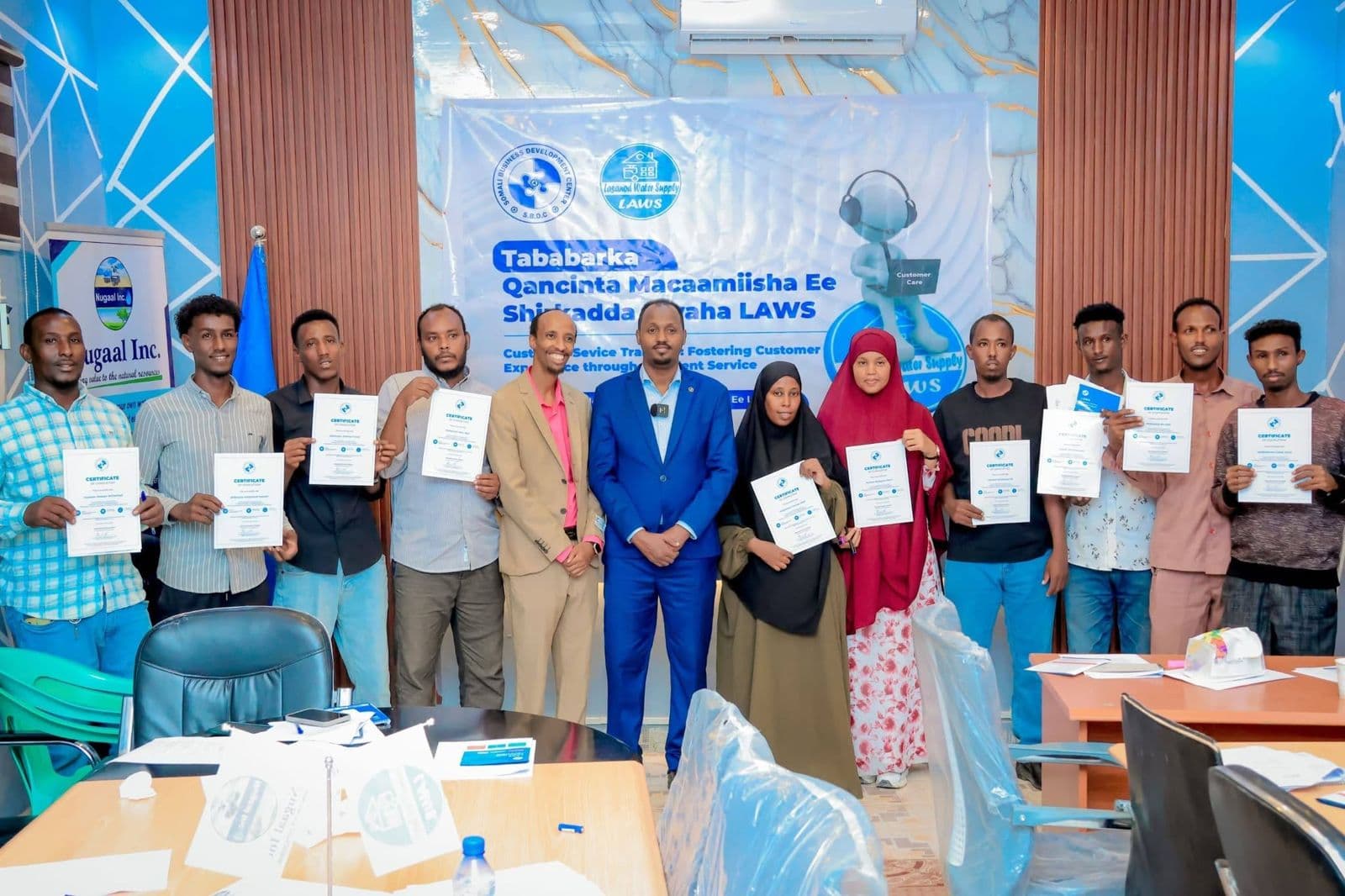SBDC training participants with their certificates